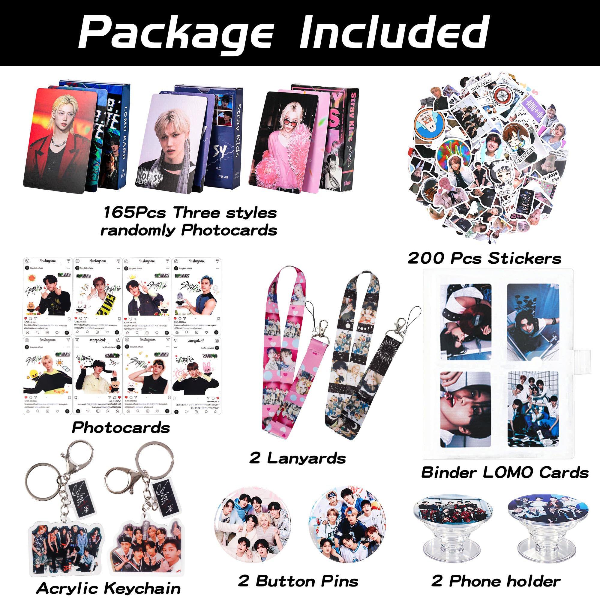 stray kids セット Stray Kids Merch Gift Box Set Including 1 Photocard Holder,165